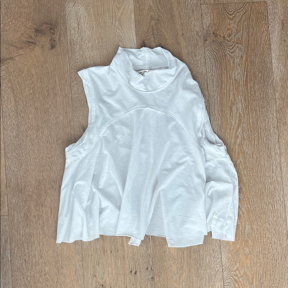 We The Free White Sleeveless open back Tee
